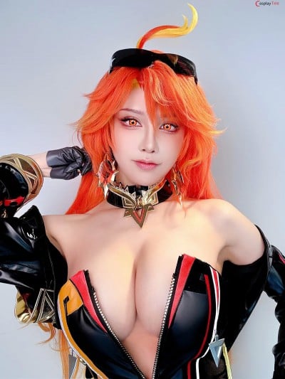 水淼Aqua cosplay Mavuika Selfies – Genshin Impact