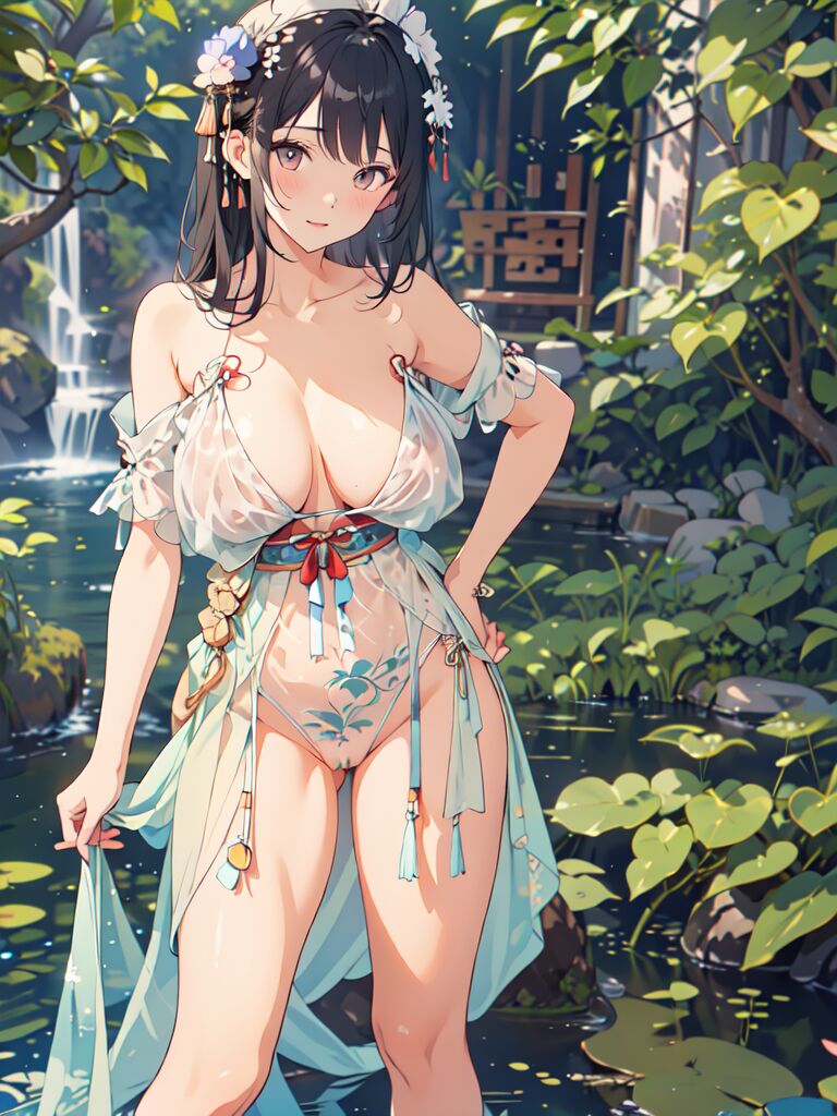 【AI绘画】暴露女孩 21