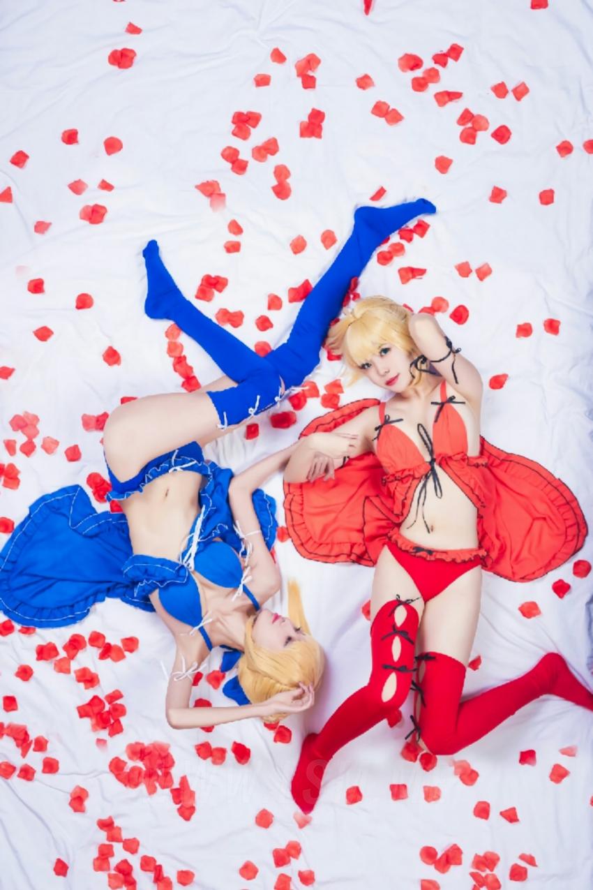 [逆逆Ginni] 阿尔托利亚尼禄睡衣cos