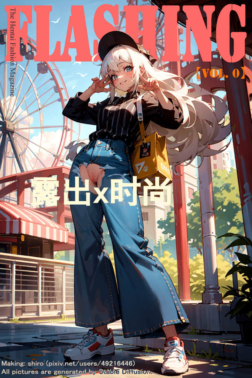 【AI绘画】露出x时尚