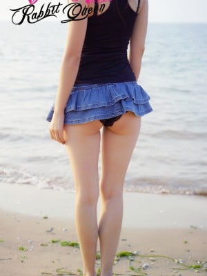 蕾丝兔宝宝 - 海边露出