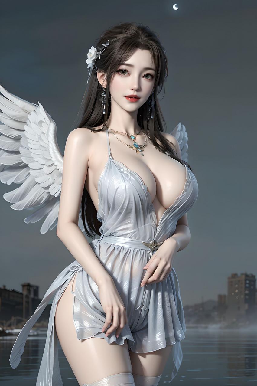 【AI绘画】完美世界 清漪 天使