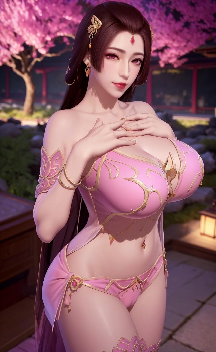 【AI绘画】秦时明月天行九歌 胡美人巨乳