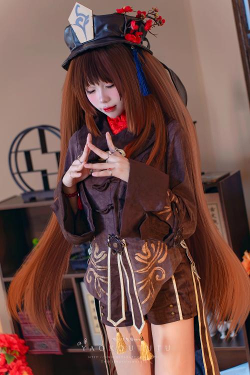 黏黏团子兔_NO_108_往生堂堂主胡桃&ミチノチモシーキミノキモチ