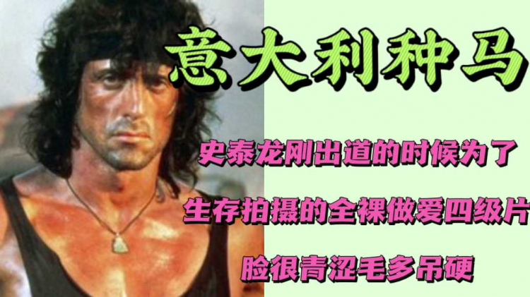 史泰龙刚出道的时候为了生存拍摄的全裸做爱四级片脸很青涩毛多吊硬