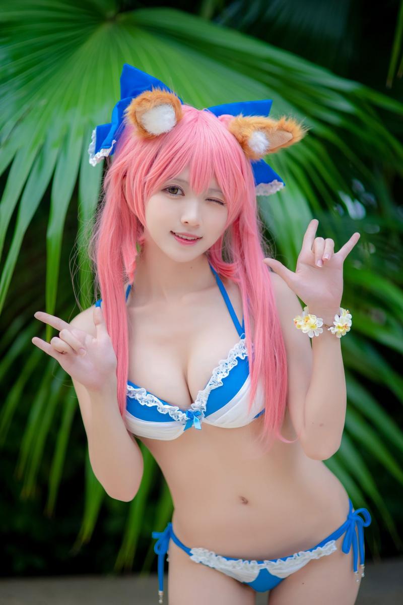 鳗鱼霏儿 - 阿米娅+玉藻前泳装