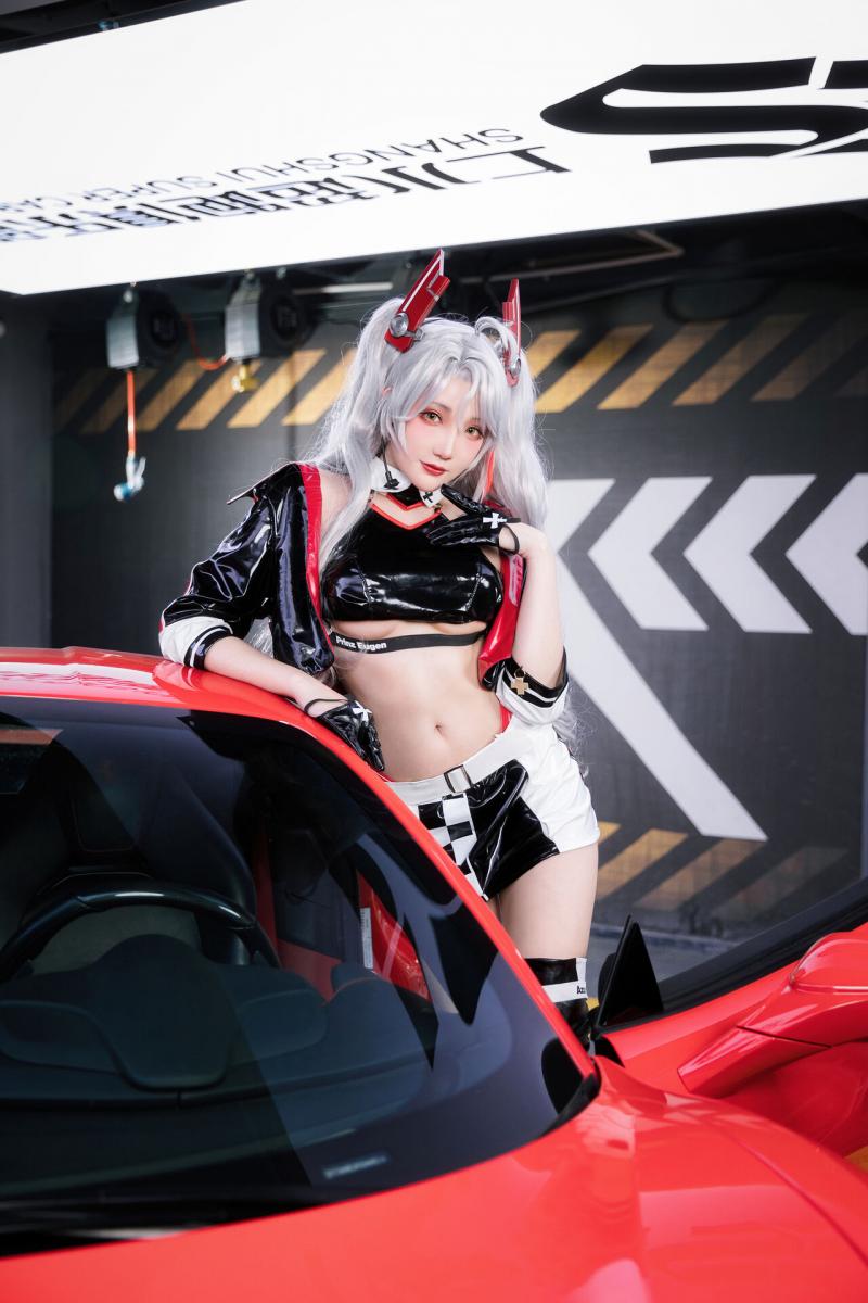 [Momoko葵葵&瓜希酱]碧蓝航线欧根&企业 赛车女郎